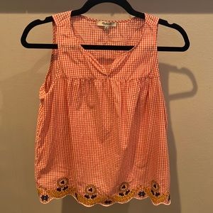 Madewell gingham sleeveless top